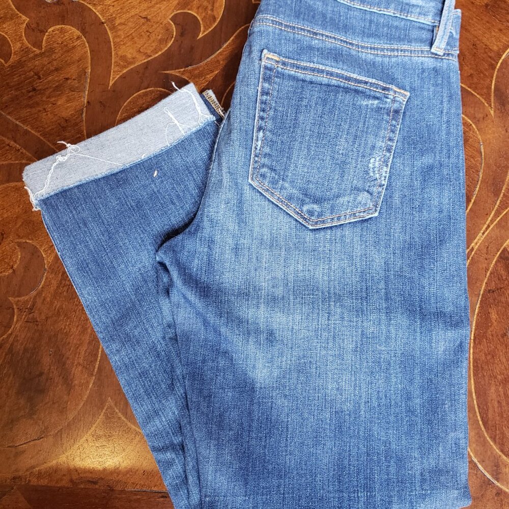 LOFT Women High Rise Distressed Denim Jeans - Size 27/4 - New Without Tags